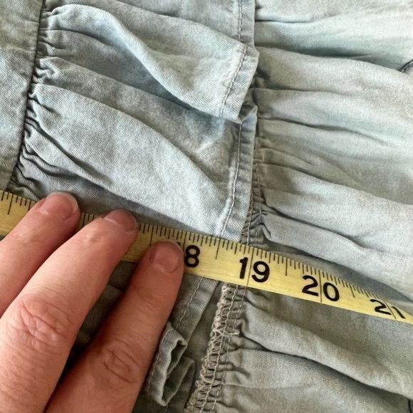 𝅺nwt Jane and Delancey Light Blue Off the Shoulder Top, Size M - Picture 6 of 7